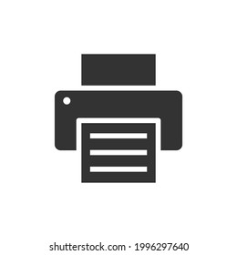 Printer Icon. Print Symbol. Copy Machine Sign. Web Interface And Application Button. Vector Illustration Image.