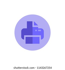 Printer Icon Print Symbol Print Paper Stock Vector (Royalty Free ...