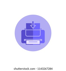 Printer Icon Print Symbol Print Paper Stock Vector (Royalty Free ...