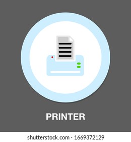 printer icon - print symbol - print paper or document sign