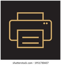 Icono de impresora - Símbolo de impresión - Imprimir papel o signo de documento