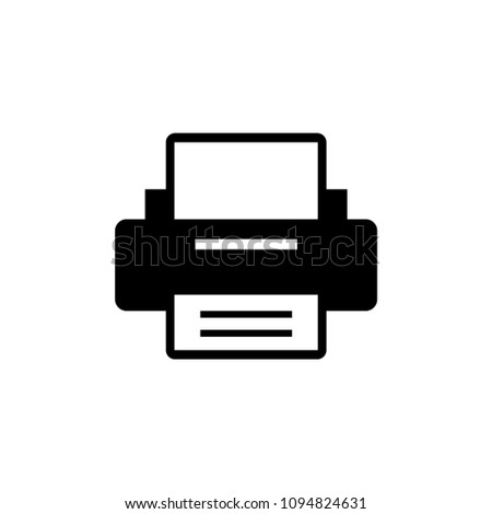 Printer Icon Print Symbol Print Paper Stock Vector (Royalty Free ...