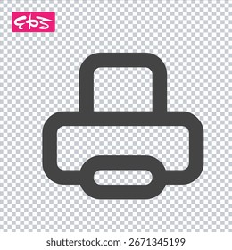 Printer icon, printing icon, output icon, file printing, data output, display, printing equipment, EPS format vector icon illustration file
