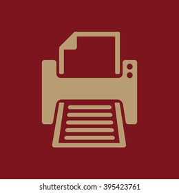 The printer icon. Printing symbol. Flat Vector illustration