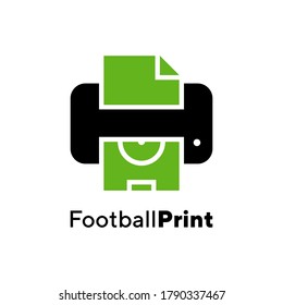 Printer icon prints football field vector illustration design