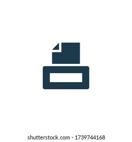 Icono de impresora. Signo del escáner. jet láser, impresoras de chorro de tinta. Documento, símbolo de impresión de imágenes. Icono de herramientas y equipos de Office para un diseño web y móvil perfecto.