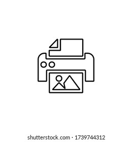 Printer icon. Scanner sign. Laser jet, ink jet printers. Document, image printouts symbol. Office tool and equipment icon for perfect web and mobile design.