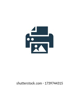 Printer icon. Scanner sign. Laser jet, ink jet printers. Document, image printouts symbol. Office tool and equipment icon for perfect web and mobile design.