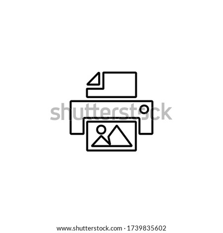 Printer icon. Scanner sign. Laser jet, ink jet printers. Document, image printouts symbol. Office tool and equipment icon for perfect web and mobile design.
