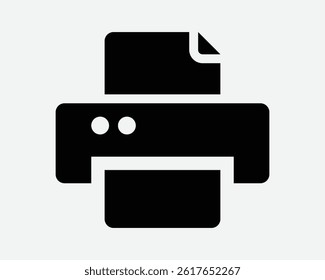 Printer Icon Scanner Symbol Print Machine Office Fax Document Printing Graphic Vector Balck White Shape Business Equipment Device Scan Sign Illustration