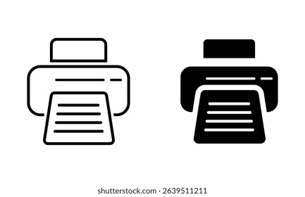 Printer icon set. Vector illustration.
