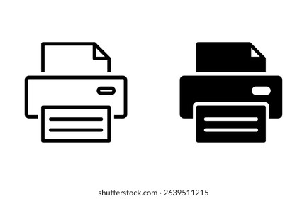 Printer icon set. Vector illustration.