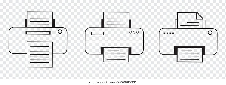 Printer icon Set vector for web, computer and mobile app.