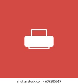 printer icon. sign design. red background