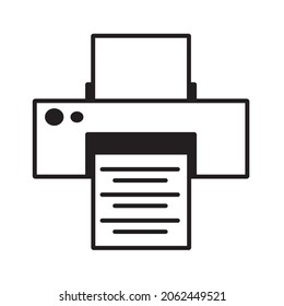 Printer icon with a simple shape. Vector icon design