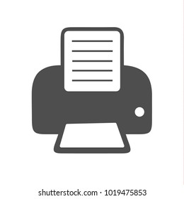 printer icon solid vector logo, linear pictogram isolated on white, pixel perfect illustration