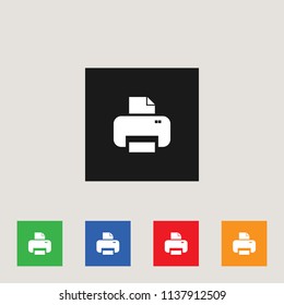 Printer icon, stock vector illustration, EPS10.
