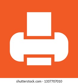 Printer icon, stock vector illustration, EPS10. 