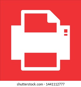 Printer icon, stock vector illustration, EPS10.