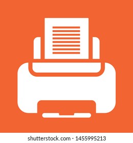 Printer icon, stock vector illustration, EPS10.