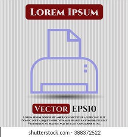 Printer icon or symbol