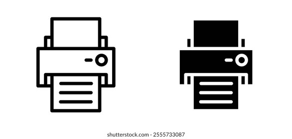 Printer icon symbol collection on white background.