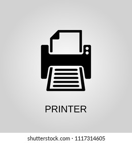 Printer icon. Printer symbol. Flat design. Stock - Vector illustration