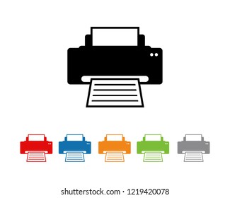 Printer Icon symbol Flat vector