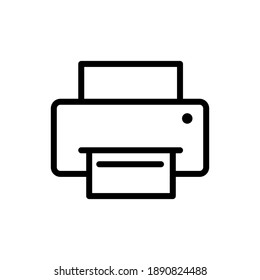 Printer icon symbol with outline style. Vector illustration