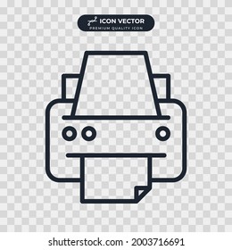printer icon symbol template for graphic and web design collection logo vector illustration