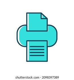 Printer icon symbol vector on white background