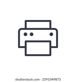 printer icon symbol vector sign isolated on white background illustration for graphic and web design