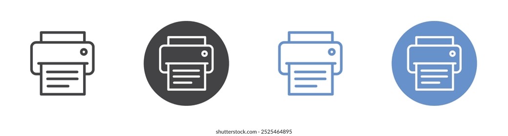 Printer icon Thin outline art symbol