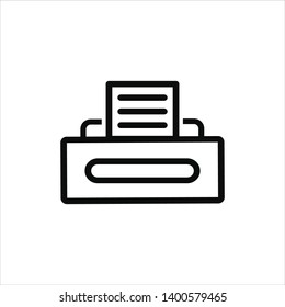 printer icon trendy flat design