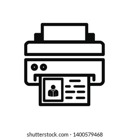 printer icon trendy flat design