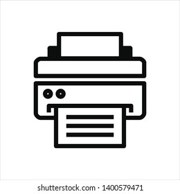 printer icon trendy flat design