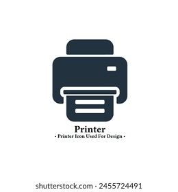 Printer icon in trendy flat style isolated on white background. printer concept icon illustration for web and mobile design.