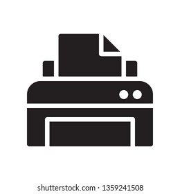 Printer icon in trendy glyph style design. Vector graphic illustration. Printer icon for website design, logo, app, and ui. Vector file. Pixel perfect. EPS 10.