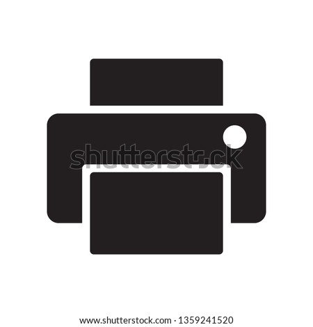 Printer icon in trendy glyph style design. Vector graphic illustration. Printer icon for website design, logo, app, and ui. Vector file. Pixel perfect. EPS 10.