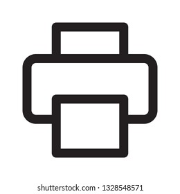 Printer icon in trendy outline style design. Vector graphic illustration. Printer icon for website design and user interface. Editable vector stroke. EPS 10.
