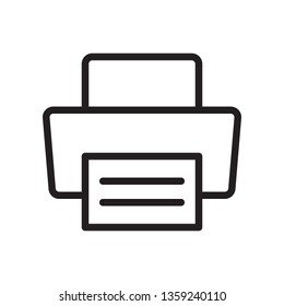 Printer icon in trendy outline style design. Vector graphic illustration. Printer icon for website design, logo, app, and ui. Editable vector stroke. Pixel perfect. EPS 10.