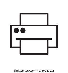 Printer icon in trendy outline style design. Vector graphic illustration. Printer icon for website design, logo, app, and ui. Editable vector stroke. Pixel perfect. EPS 10.