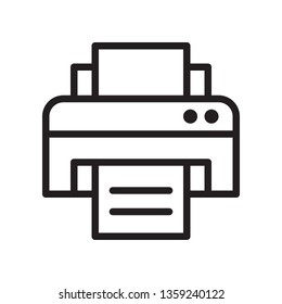 Printer icon in trendy outline style design. Vector graphic illustration. Printer icon for website design, logo, app, and ui. Editable vector stroke. Pixel perfect. EPS 10.