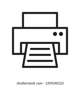 Printer icon in trendy outline style design. Vector graphic illustration. Printer icon for website design, logo, app, and ui. Editable vector stroke. Pixel perfect. EPS 10.
