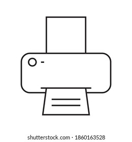 Printer icon in trendy outline style design. Vector graphic illustration. Printer icon for website design, logo.