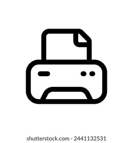 Printer icon in trendy outline style isolated on white background. Printer silhouette symbol for your website design, logo, app, UI. Vector illustration, EPS10.
