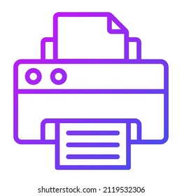 printer Icon. User interface Vector Illustration, As a Simple Vector Sign and Trendy Symbol in Line Art Style, for Design and Websites, or Mobile Apps,