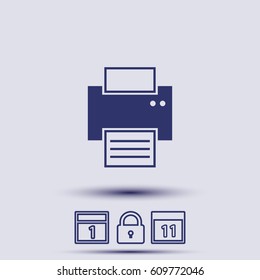 printer icon. vector 10 EPS