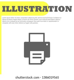 Printer icon vector. 