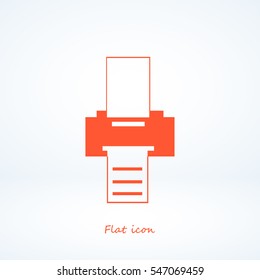 printer icon, vector best flat icon, EPS